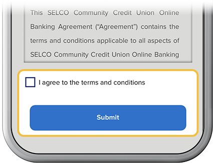 Register for digital banking with SELCO community credit union step 6