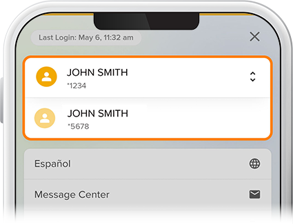 Toggle Between Membership Accounts - Step 2