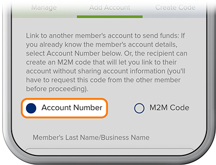 Add Member to Member Account step 3