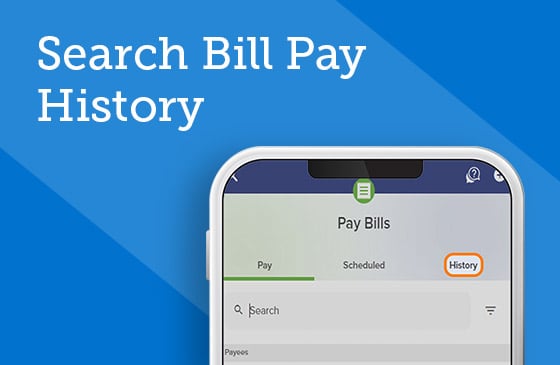 Search Bill Pay History Graphic