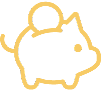 Savings accounts gold icon